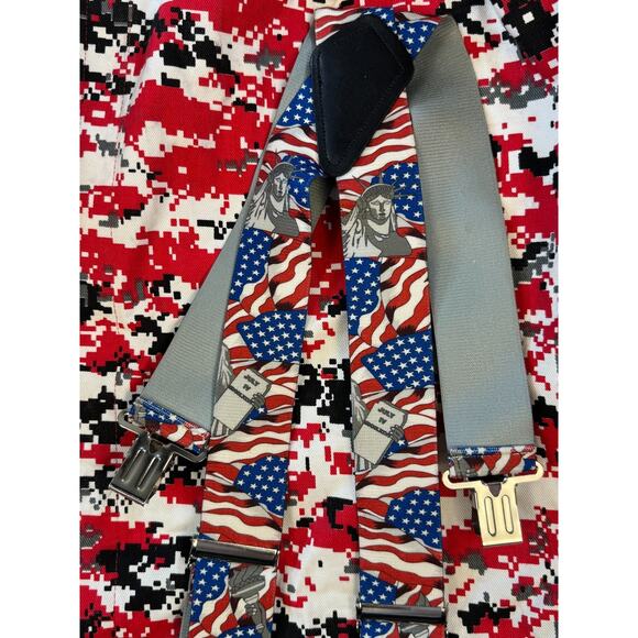 Mens Santa Digi Camo Custom Made Suit Jacket Pants Hat Suspenders - Picture 8 of 16
